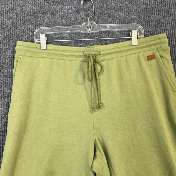 Peace Love World Boheme Regular French Terry Monica Wide Leg Pants Sz L Green - Picture 3 of 13